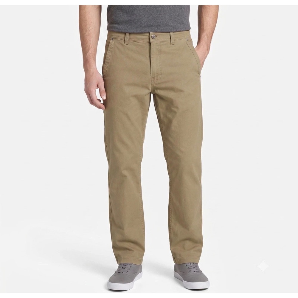 Eddie Bauer Mens Tan Canvas Utility Pants Classic Fit 32x34 Gorpcore Hiking